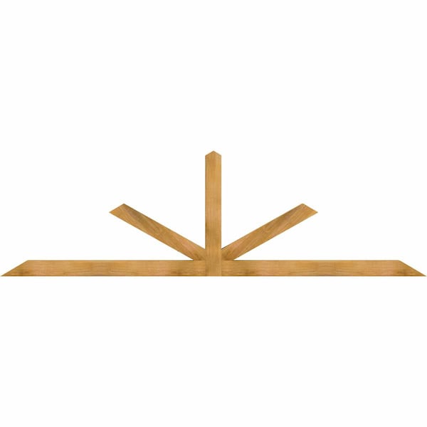 Ekena Millwork Saratoga Timber Gable Bracket, Western Red Cedar, 108"W x 31 1/2"H x 4"D x 4"F, 7/12 Pitch GBW108X31X0404SAR00RWR - main